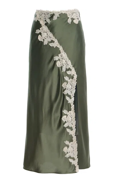 By Malene Birger Erika Lace Maxi Skirt In Green