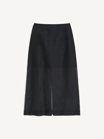 By Malene Birger Esta Silk Organza Skirt In Black