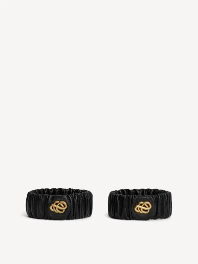 By Malene Birger Evelo Leather Wrist Bands In Black
