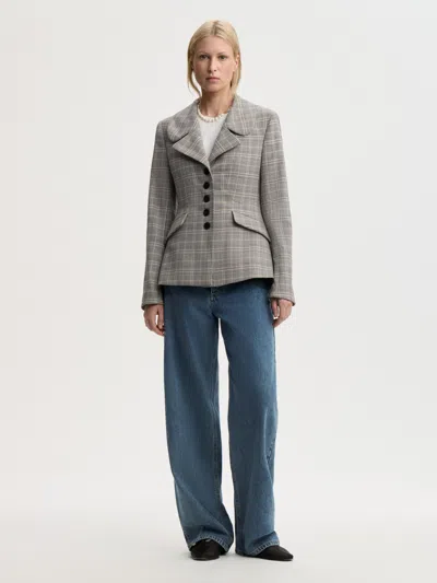By Malene Birger Exclusive: Adrienna Single-breasted Blazer In Gray