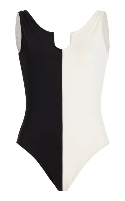 By Malene Birger Exclusive Bonday One-piece Swimsuit In Black,white