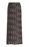 By Malene Birger Exclusive Elias Crinkled Satin Maxi Skirt In Silver