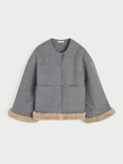 By Malene Birger Exclusive: Jacquieline Wool Jacket In Grey Melange