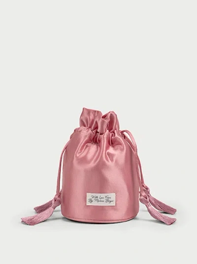 By Malene Birger Exclusive: Landinna Satin Bucket Bag In Pink