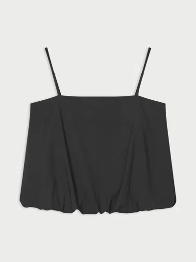 By Malene Birger Exclusive: Mia Voile Organic Cotton Top In Black