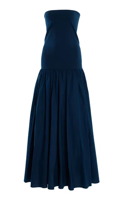 By Malene Birger Exclusive Riviera Marc Organic-cotton Dress In Blue