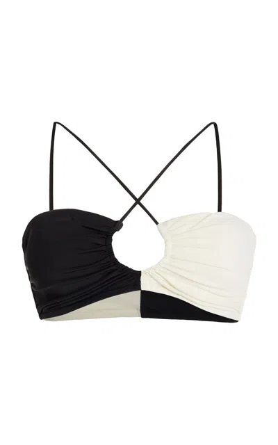 By Malene Birger Exclusive Seabay Bikini Top In Black,white