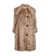 By Malene Birger Graca Panelled Faux Fur Coat In Beige
