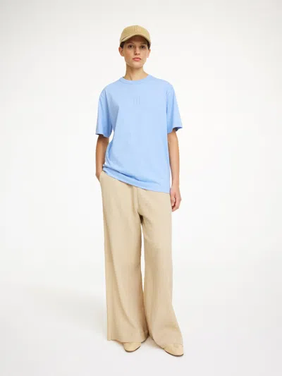 By Malene Birger Fayeh Organic Cotton T-shirt In Blue Iris