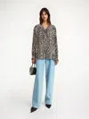 By Malene Birger Fayette Silk-blend Shirt In Zebra