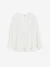 By Malene Birger Fayette Yoked High-low Blouse In White