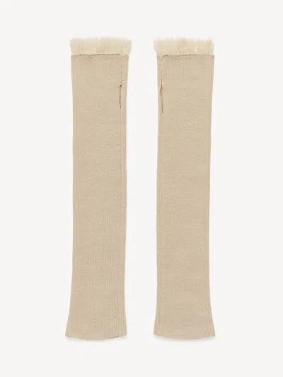 By Malene Birger Fezan Gloves In Oyster Gray