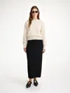 By Malene Birger Ribbed Fiemme Midi Skirt In Black