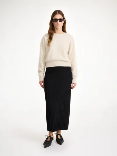 By Malene Birger Ribbed Fiemme Midi Skirt In Brown