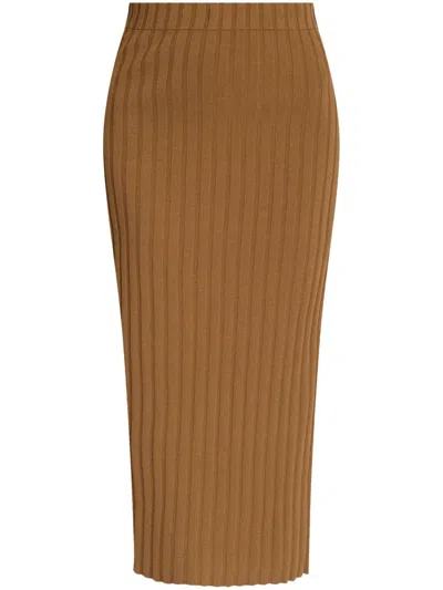 By Malene Birger Fiemme Midi Skirt In Brown