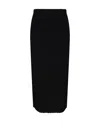 By Malene Birger Ribbed Texture Elastic Waistband Skirt In Black