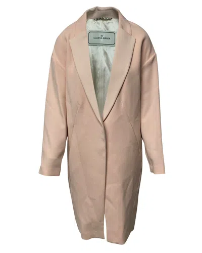 Pre-owned By Malene Birger By. Malene Birger Fiurica Oversized Piqué Coat In Pink Polyester In Neutral