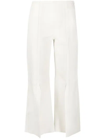 By Malene Birger Flared High-waist Trousers In Neutrals