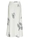 By Malene Birger Floral-print Slip Midi Skirt In White