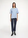 By Malene Birger Florentina Leather Trousers In Navy Blazer