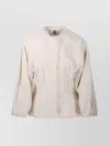 By Malene Birger Frayed Edges Textured Fabric Blazer
