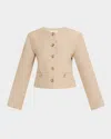 By Malene Birger Frida Cropped Wool-blend Blazer In Brown