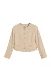 By Malene Birger Frida Tailored Crepe Jacket In Neutral