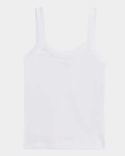 By Malene Birger Frillio Ribbed Monogram Tank Top