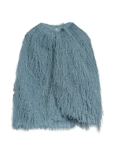 By Malene Birger Fringed Jacket In Blue