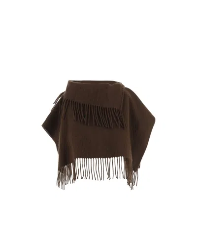 By Malene Birger Fringed Wrap Scarf In Brown