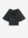 By Malene Birger Draped-neck T-shirt In Draped Collar