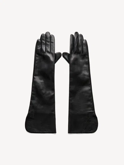 By Malene Birger Gemi Leather Gloves In Black