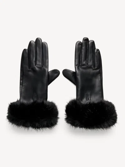 By Malene Birger Genna Leather Gloves In Black