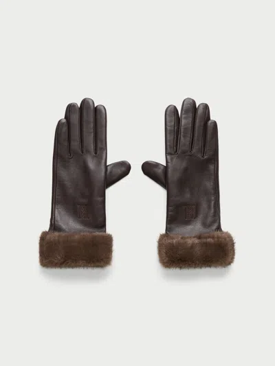 By Malene Birger Genna Leather Gloves In Gold