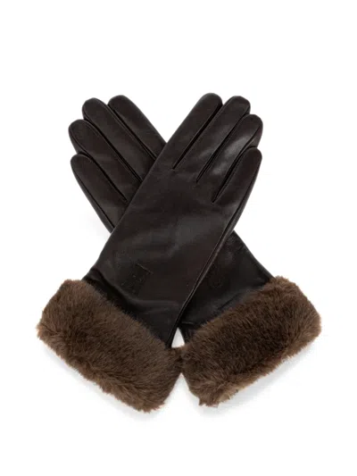 By Malene Birger Genna Shearling-trimmed Gloves In Brown