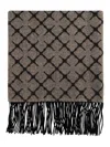 By Malene Birger Geometric-pattern Fringed Scarf In Brown