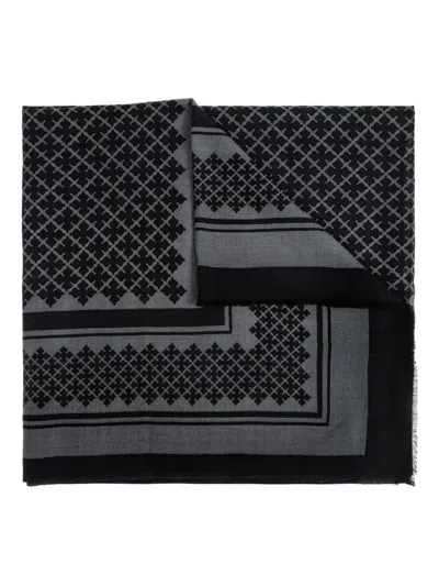 By Malene Birger Geometric-pattern Scarf In Brown