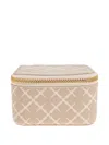 By Malene Birger Geometric Zipped Makeup Bag In Neutral