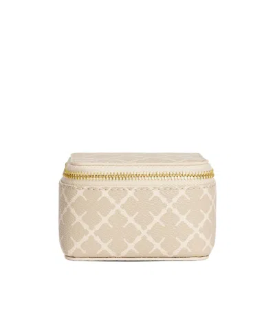 By Malene Birger Geometric Zipped Makeup Bag In Neutral
