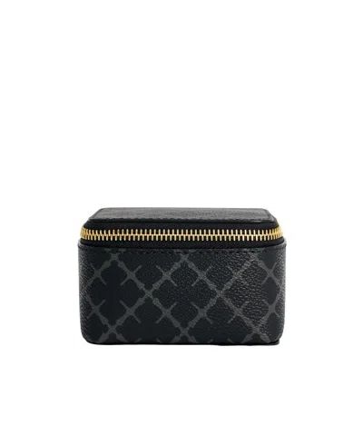 By Malene Birger Geometric-print Zip-fastening Jewellery Box In Gray