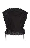 By Malene Birger Gerda Eyelet Cotton Top In Black