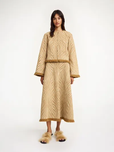 By Malene Birger Giabbo Midi Skirt In Zebra Print