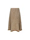 By Malene Birger Giabbo Animal-printed Cotton Midi Skirt In Brown