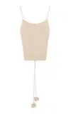 By Malene Birger Gillian Open-back Knit Tank Top In Nude