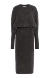 By Malene Birger Gislaine Hairy Knit Sweater Dress In Dark Grey