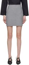 By Malene Birger Chambray Wool Mini Skirt In T5m Grey Melange