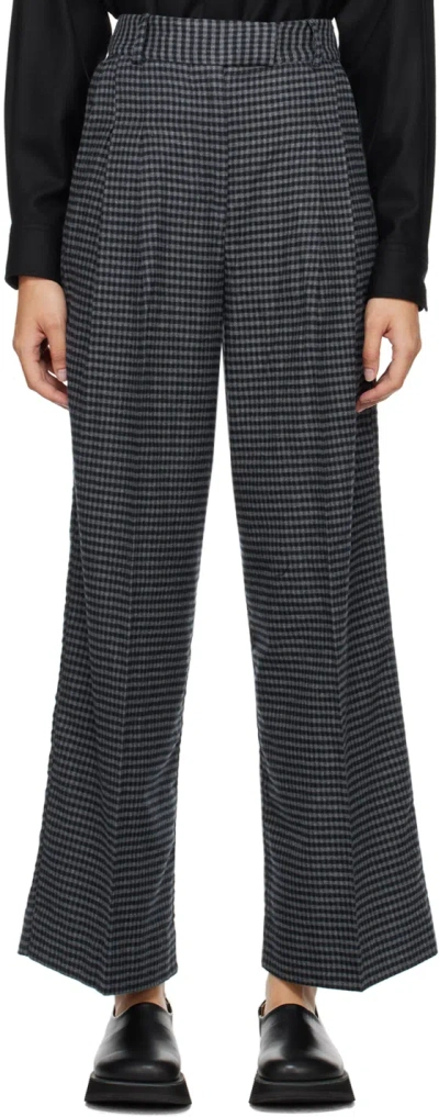 By Malene Birger Grey Cymbaria Trousers In Qv1 Houndstooth