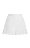 By Malene Birger Greta Eyelet Cotton Shorts In White