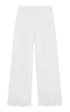 By Malene Birger Gretana Eyelet Cotton Wide-leg Pants In Brown