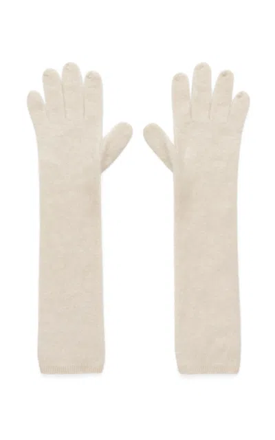 By Malene Birger Guanta Wool Gloves In Oyster Gray